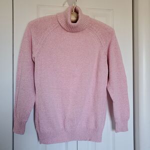 Vintage Pink Sweater Karen Scott Petites PS 80's Style Cottagcore Pretty Pastel